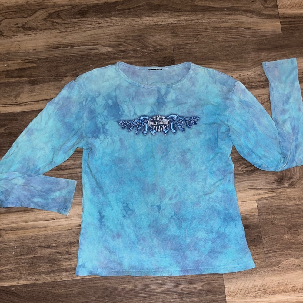 Maui Tie dye glitter long sleeve top